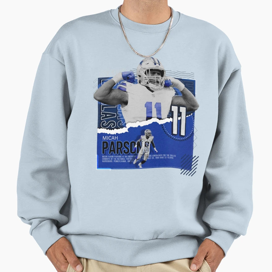 Quarterback 11 Linebacker Sports Sweatshirt - Trendy Graphic Unisex - T-Shirt, Sweatshirt, Hoodie
