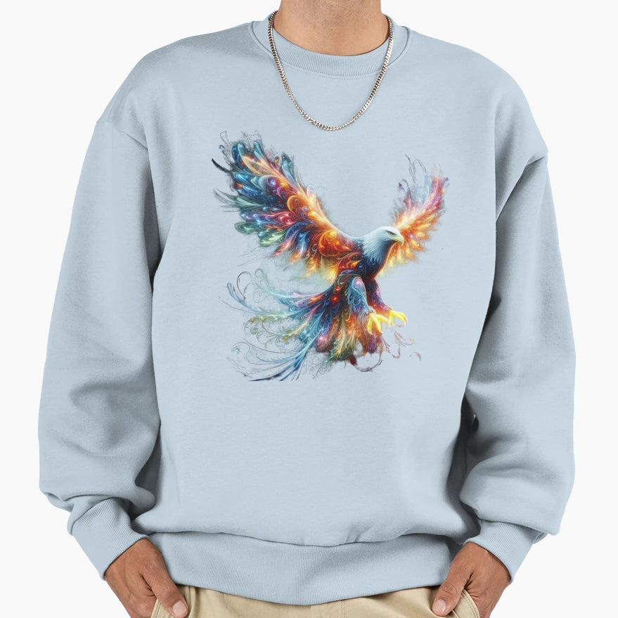 Radiant Guardian Eagle Glowing Symbol Sweatshirt - Streetwear Style Unisex - T-Shirt, Sweatshirt, Hoodie