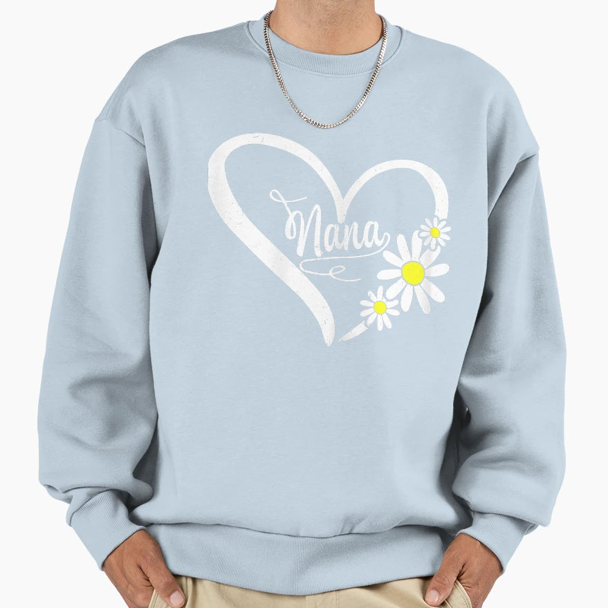 Womens Happy Mothers Day Nana Mom Sweatshirt - Minimalist Print Men Women - T-Shirt, Sweatshirt, Hoodie