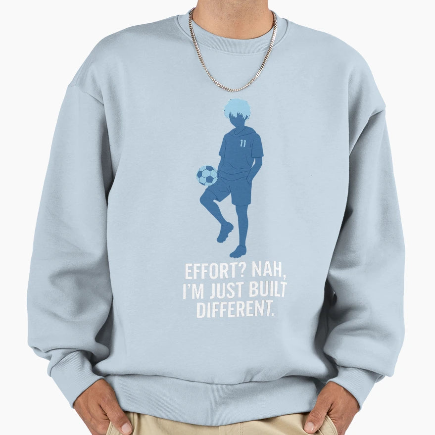Built Different Minimalist Soccer Sweatshirt - Custom Art Print Unisex - T-Shirt, Sweatshirt, Hoodie