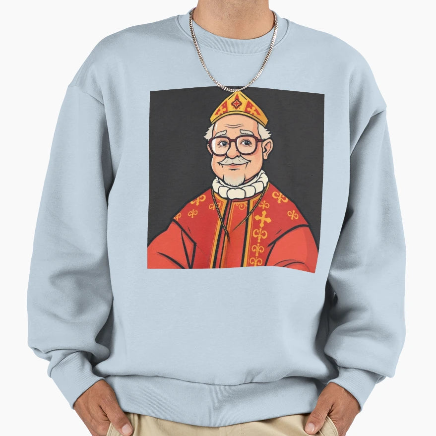 Pope Portrait Art Traditional Sweatshirt - Fun Novelty Design for Adults - T-Shirt, Sweatshirt, Hoodie