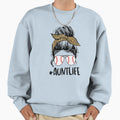 Baseball Aunt Messy Bun Auntie Sweatshirt - Casual Everyday Wear Unisex - T-Shirt, Sweatshirt, Hoodie