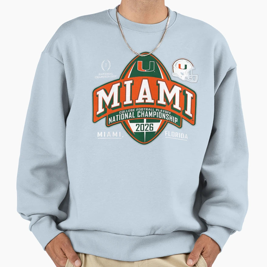 Miami Hurricanes Cfp National Sweatshirt - Casual Everyday Wear Men Women - T-Shirt, Sweatshirt, Hoodie