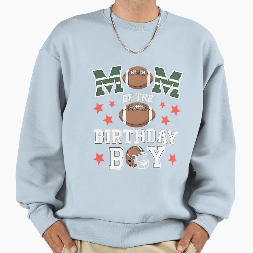 Mom Birthday Game Day Football Sweatshirt - Casual Everyday Wear for Adults - T-Shirt, Sweatshirt, Hoodie