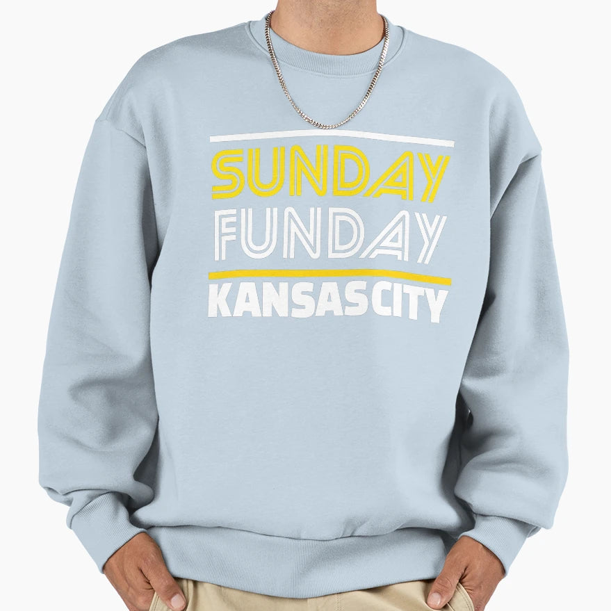 Kc Sunday Funday Kansas City Sweatshirt - Custom Art Print for Adults - T-Shirt, Sweatshirt, Hoodie