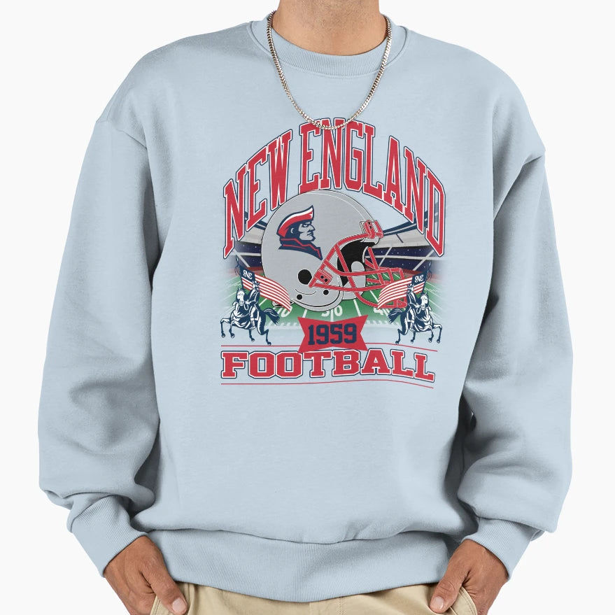 New England Football Gridiron Sweatshirt - Minimalist Print Men Women - T-Shirt, Sweatshirt, Hoodie