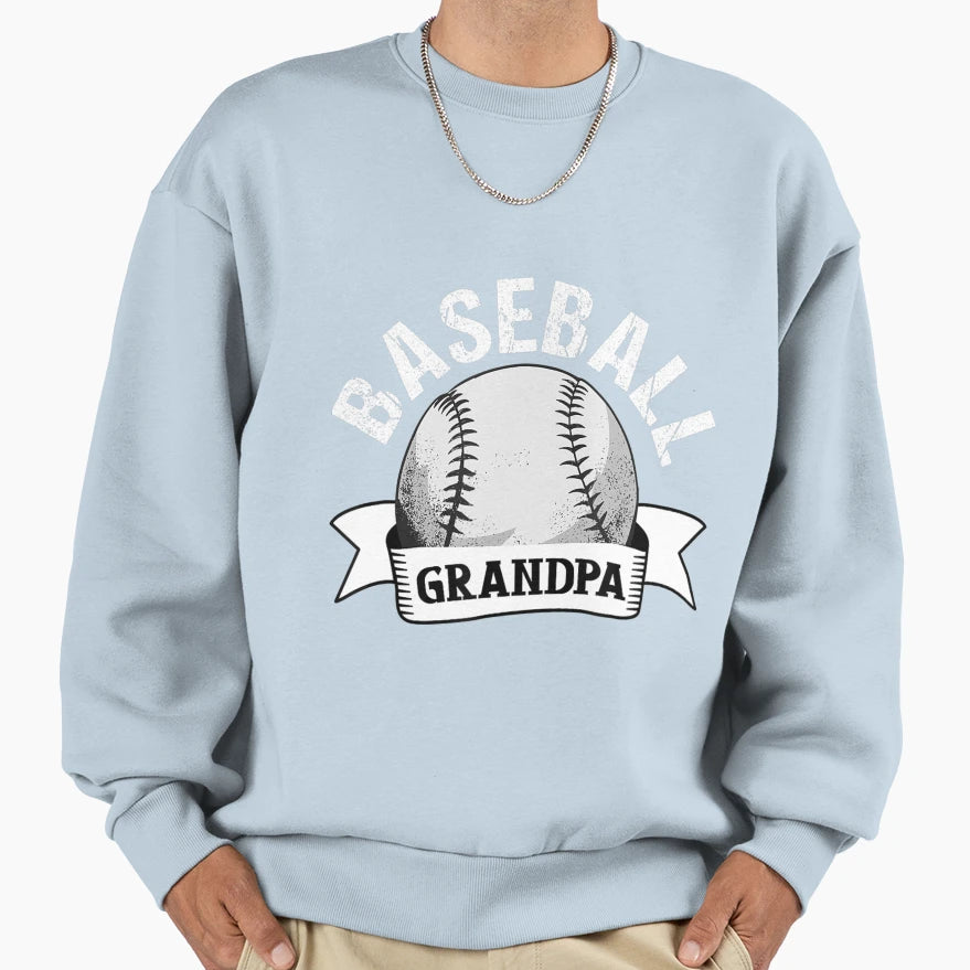 Mens Baseball Grandpa Funny Baseball Sweatshirt - Custom Art Print Unisex - T-Shirt, Sweatshirt, Hoodie