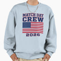 Usa Match Day Crew 2026 Football Fan Sweatshirt - Graphic Print Men Women - T-Shirt, Sweatshirt, Hoodie