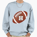 Monogram H Circle Letter Football T-Shirt - Fun Novelty Design Men Women - T-Shirt, Sweatshirt, Hoodie
