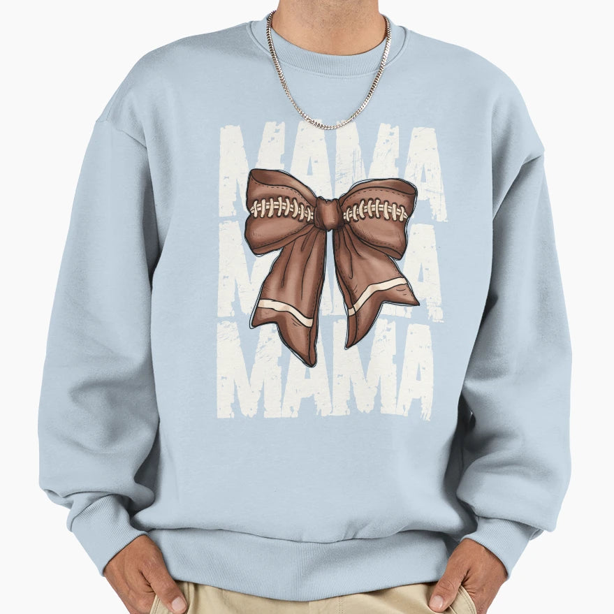 Coquette Football Mama Sweatshirt - Graphic Print Men Women - T-Shirt, Sweatshirt, Hoodie