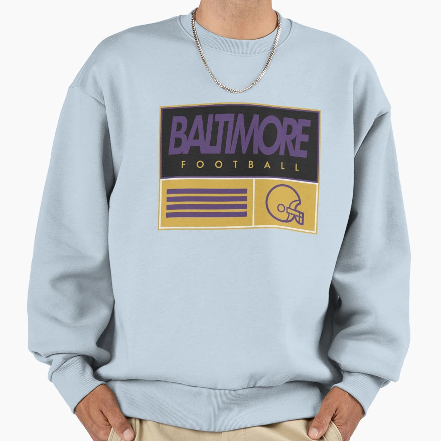 Baltimore Football Sweatshirt - Trendy Graphic for Adults - T-Shirt, Sweatshirt, Hoodie