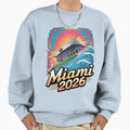 Miami 2026 Ocean Wave Football V16 T-Shirt - Fun Novelty Design Men Women - T-Shirt, Sweatshirt, Hoodie