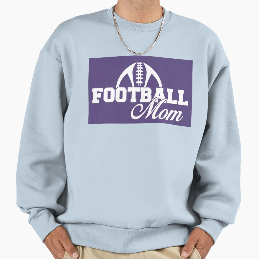 Football Mom Sweatshirt - Graphic Print Men Women - T-Shirt, Sweatshirt, Hoodie