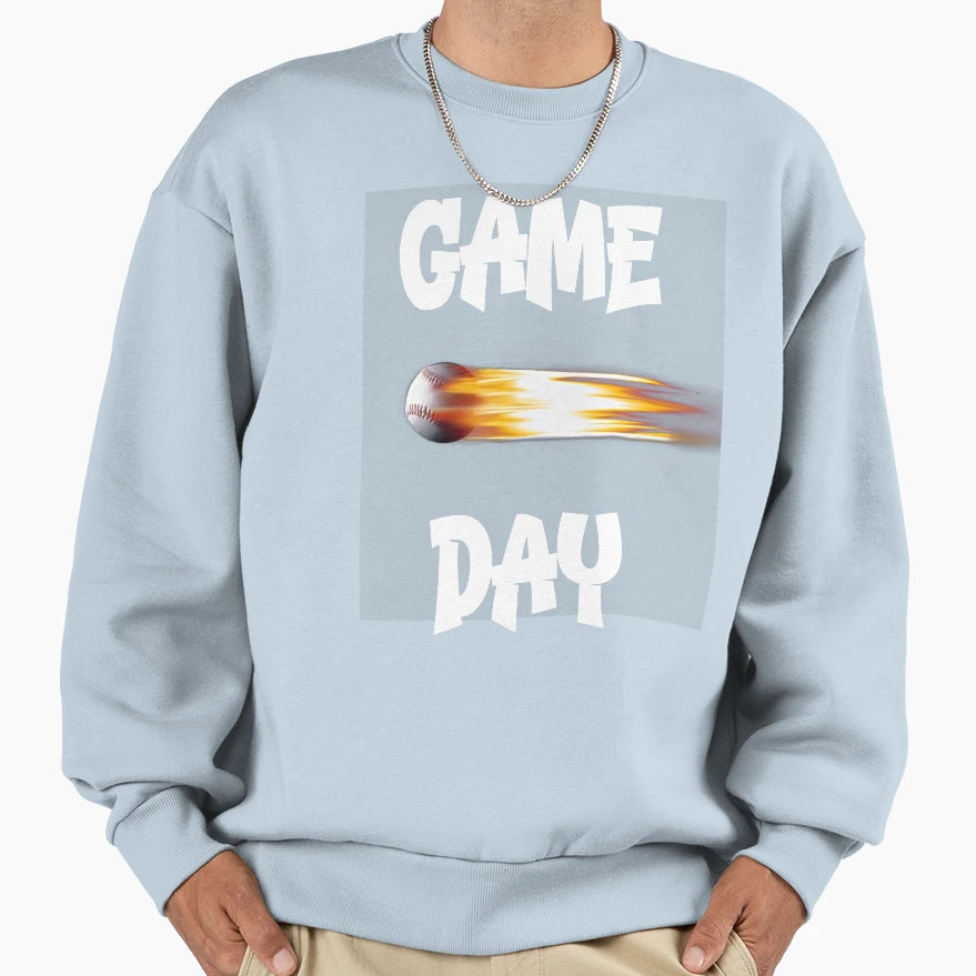 Fun Sports Game Day Baseball Sweatshirt - Minimalist Print Unisex - T-Shirt, Sweatshirt, Hoodie
