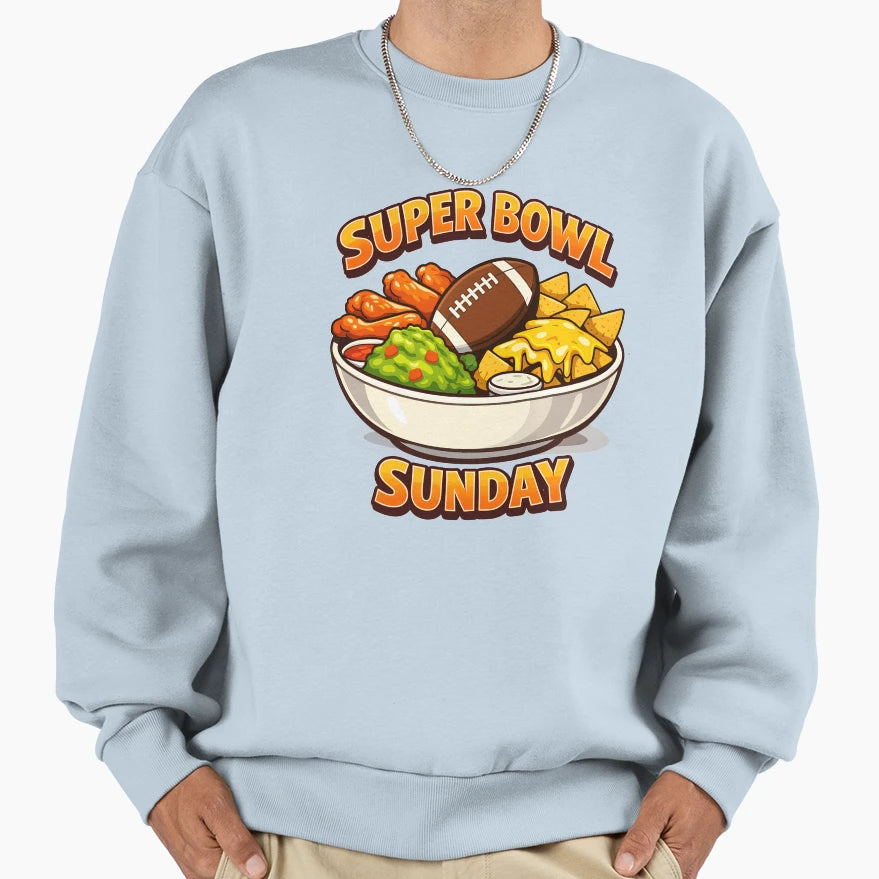 Super Bowl Food Lover Funny Game Day Sweatshirt - Minimalist Print Unisex - T-Shirt, Sweatshirt, Hoodie