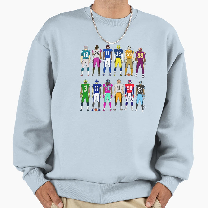 Football Backs Sweatshirt - Streetwear Style for Adults - T-Shirt, Sweatshirt, Hoodie
