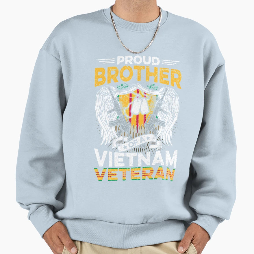 Proud Brother Vietnam Veteran Sweatshirt - Minimalist Print for Adults - T-Shirt, Sweatshirt, Hoodie