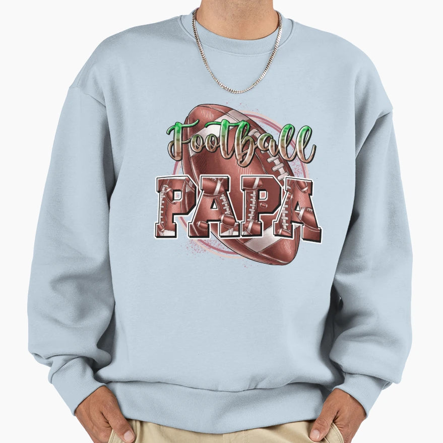 Football Papa Game Day Sweatshirt - Casual Everyday Wear for Adults - T-Shirt, Sweatshirt, Hoodie