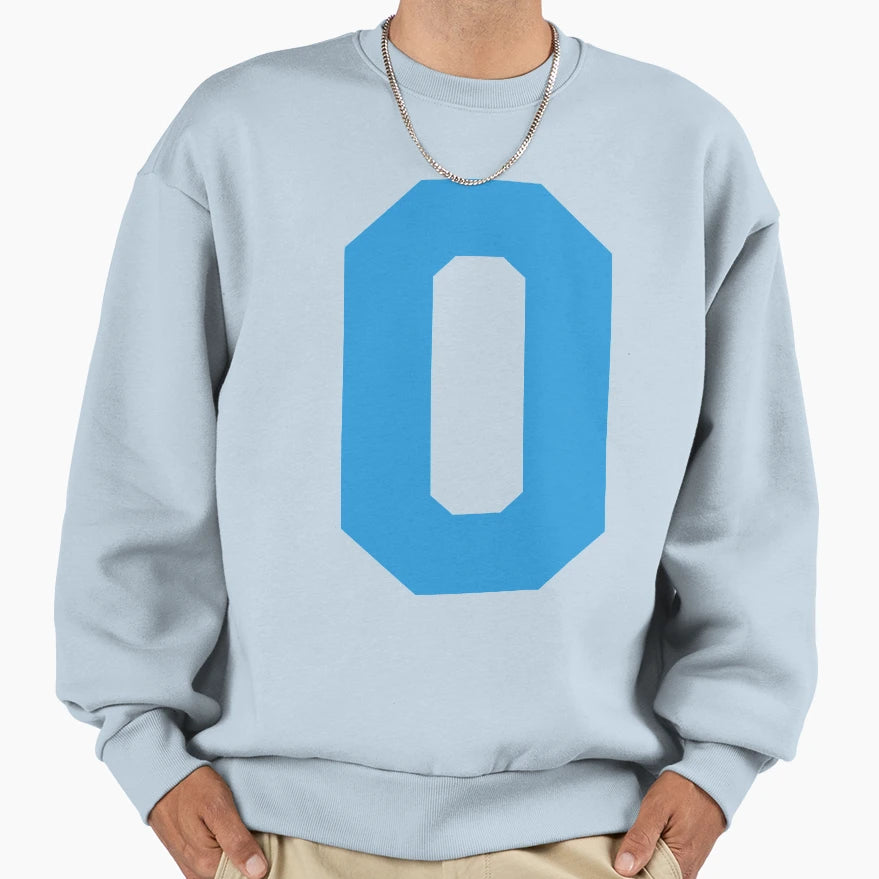 Alphabet Blue O Sports Letter O Sweatshirt - Unique Graphic for Adults - T-Shirt, Sweatshirt, Hoodie