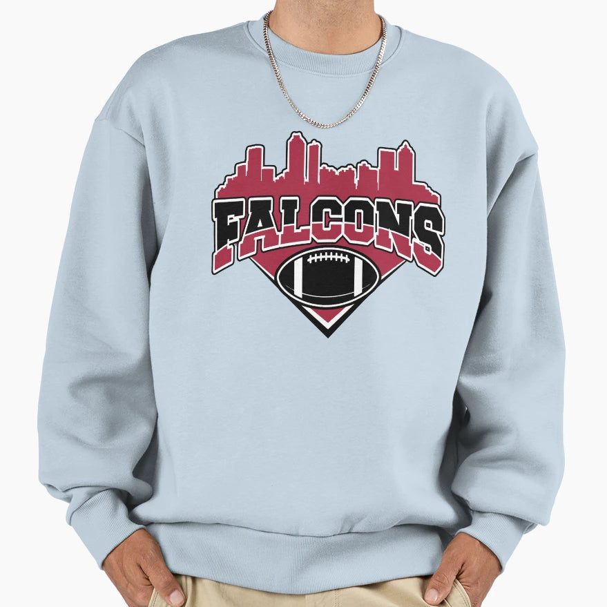 Falcons Football Skyline Football Sweatshirt - Unique Graphic Men Women - T-Shirt, Sweatshirt, Hoodie