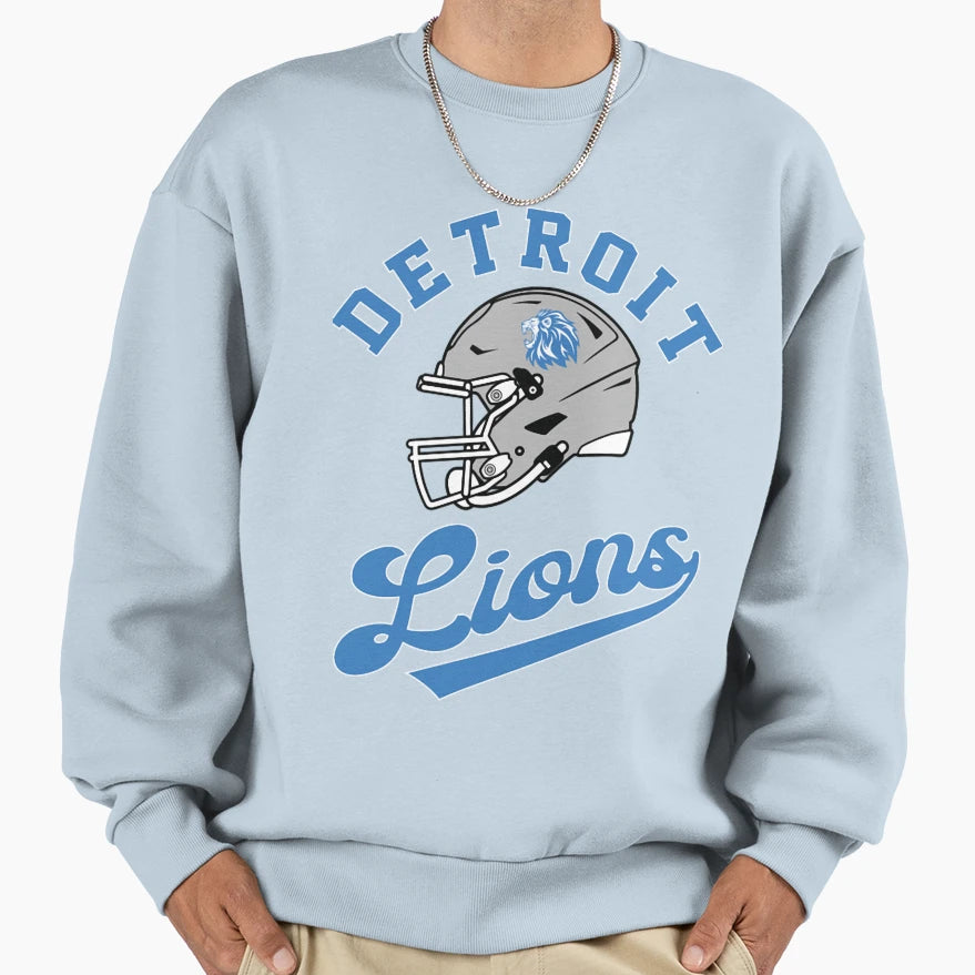 Art Detroit Lions Sweatshirt - Casual Everyday Wear Men Women - T-Shirt, Sweatshirt, Hoodie