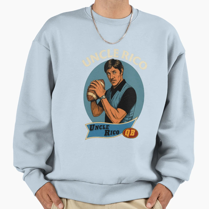 Uncle Rico Football Card Sweatshirt - Unique Graphic Unisex - T-Shirt, Sweatshirt, Hoodie