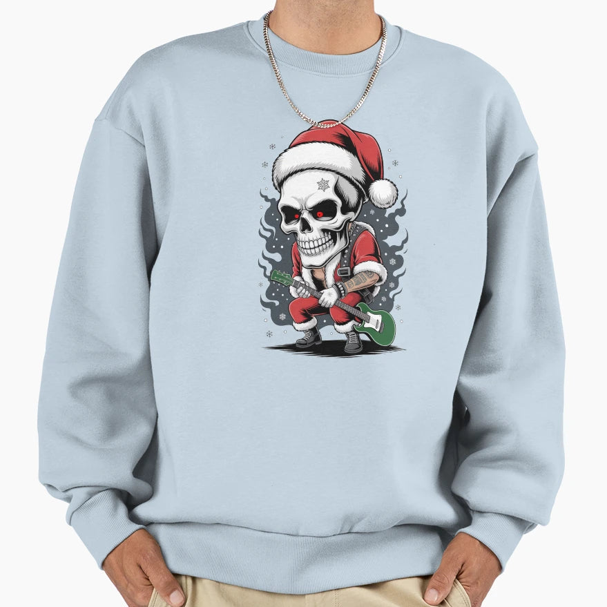 Skull Santas Favorite Human Merry Squad T-Shirt - Graphic Print Men Women - T-Shirt, Sweatshirt, Hoodie
