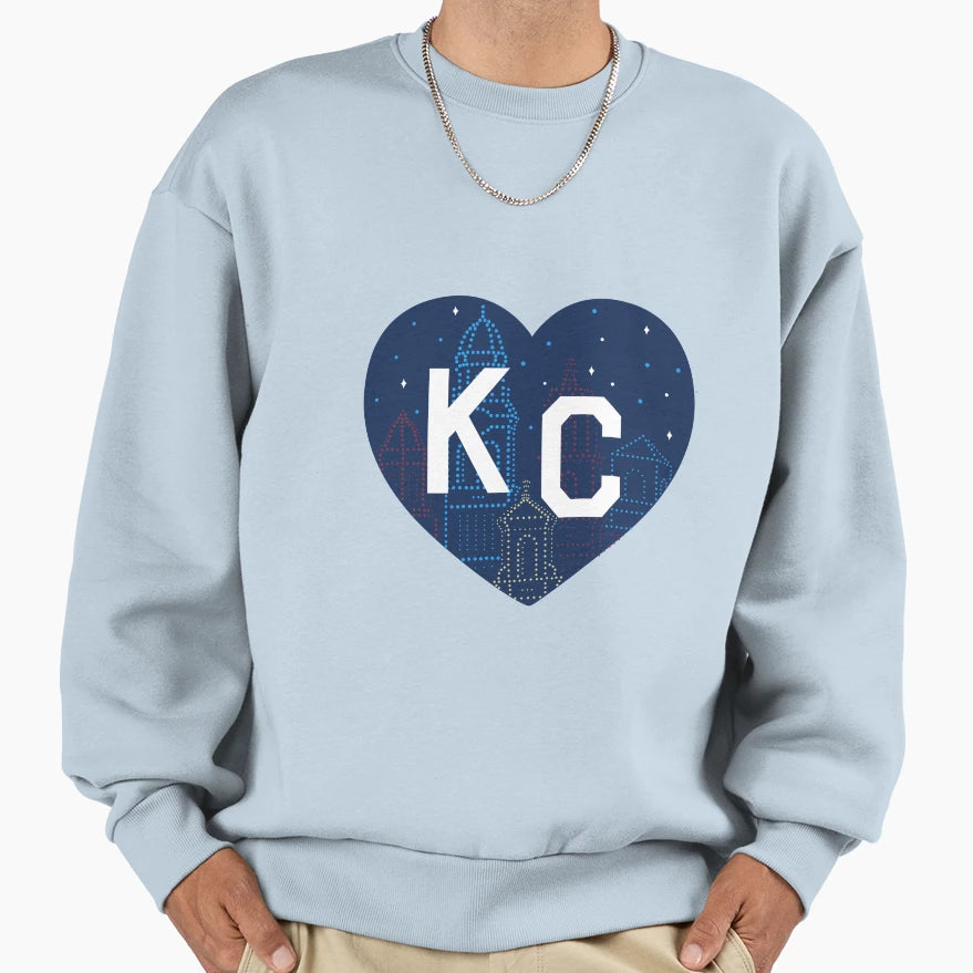 Kc Kansas City Plaza Lights Sweatshirt - Graphic Print Unisex - T-Shirt, Sweatshirt, Hoodie