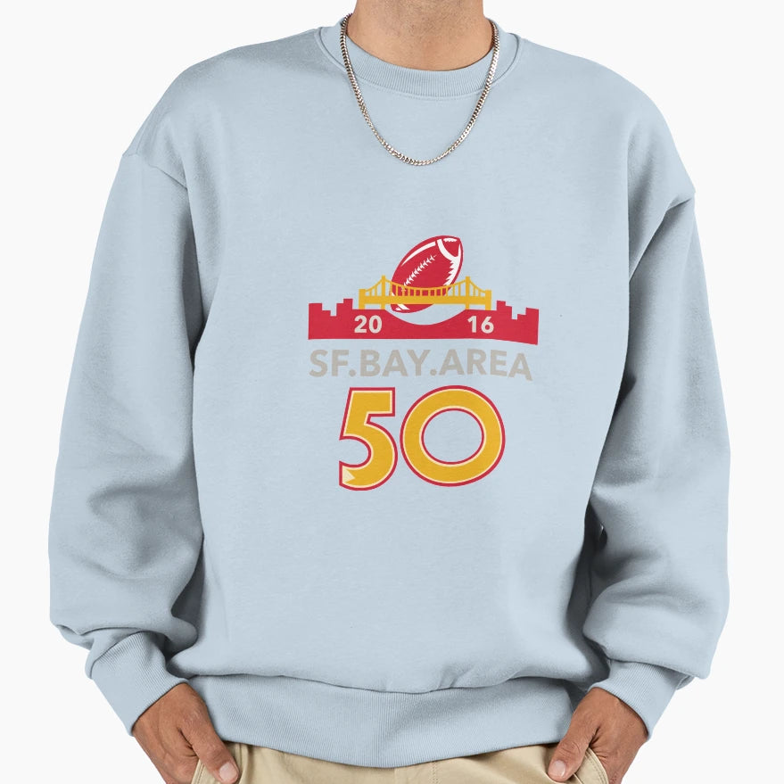 50 San Francisco Pro Football Sweatshirt - Aesthetic Graphic Men Women - T-Shirt, Sweatshirt, Hoodie