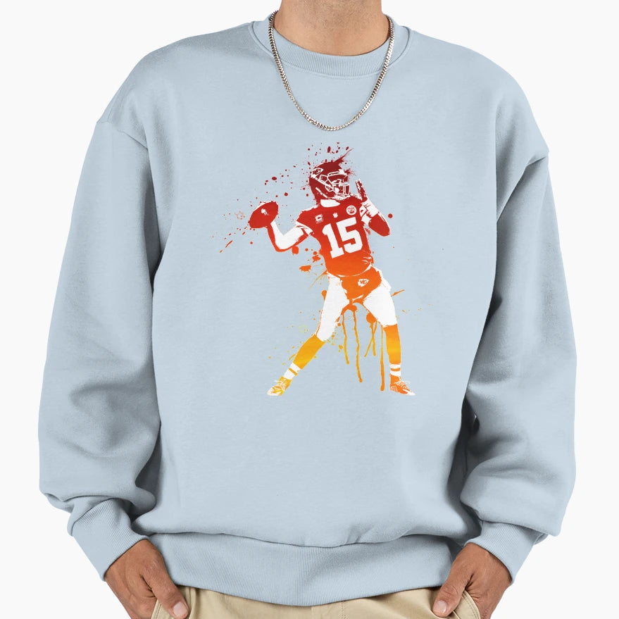 Football Mahomes Kansas Sweatshirt - Fun Novelty Design Men Women - T-Shirt, Sweatshirt, Hoodie