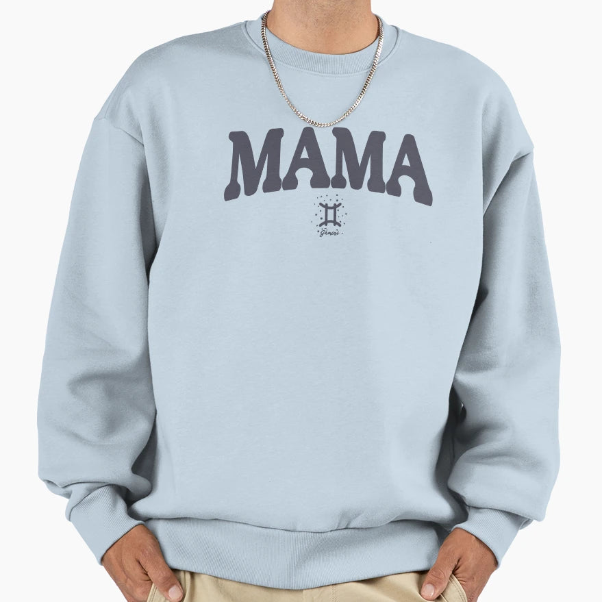 Mama Zodiac Sign Gemini Sweatshirt - Graphic Print for Adults - T-Shirt, Sweatshirt, Hoodie