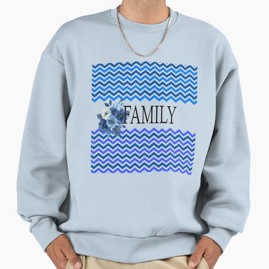 Bluer Than Blue Collection Family Sweatshirt - Aesthetic Graphic Unisex - T-Shirt, Sweatshirt, Hoodie