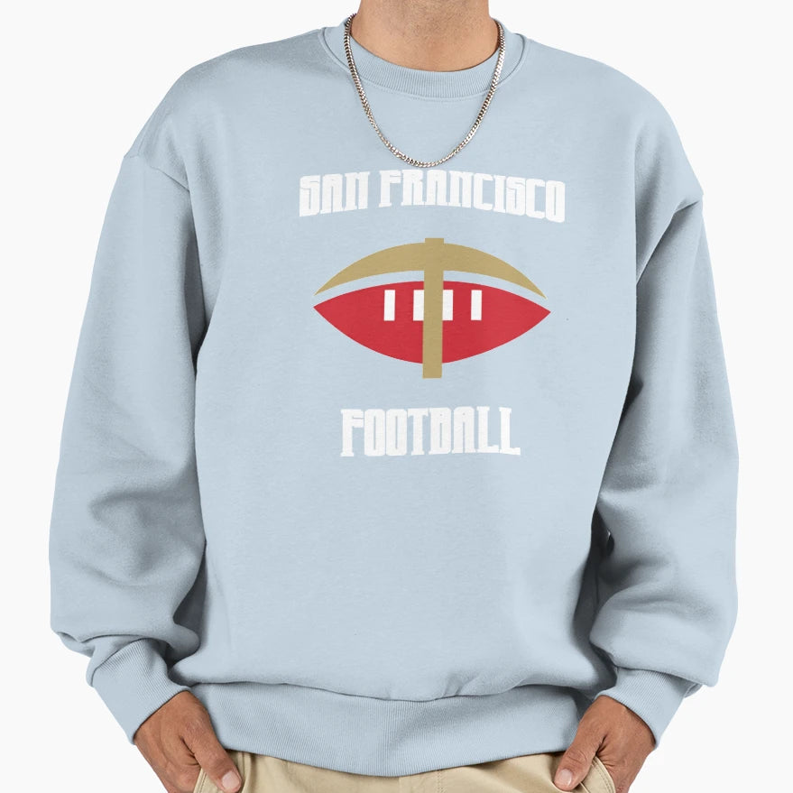 San Francisco Sf Football Sweatshirt - Casual Everyday Wear Men Women - T-Shirt, Sweatshirt, Hoodie