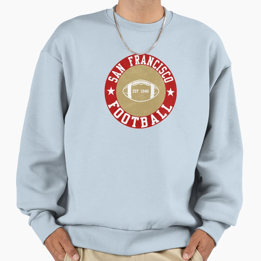 San Francisco Football Sweatshirt - Novelty Apparel for Adults - T-Shirt, Sweatshirt, Hoodie