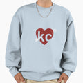 Kc Heart Sweatshirt - Casual Everyday Wear for Adults - T-Shirt, Sweatshirt, Hoodie