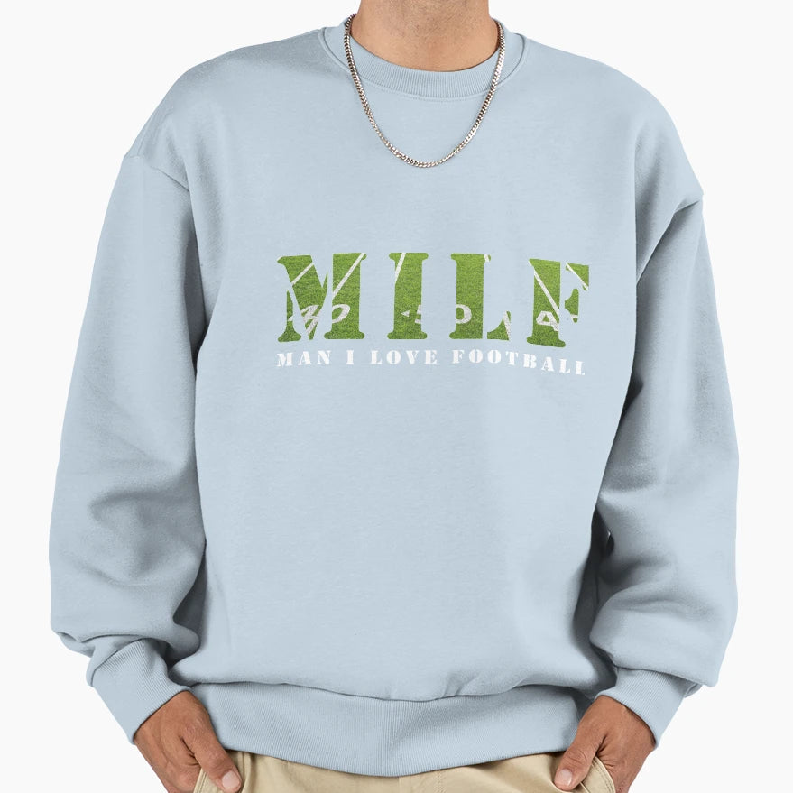 Funny Football Milf I Love Football Sweatshirt - Unique Graphic Men Women - T-Shirt, Sweatshirt, Hoodie
