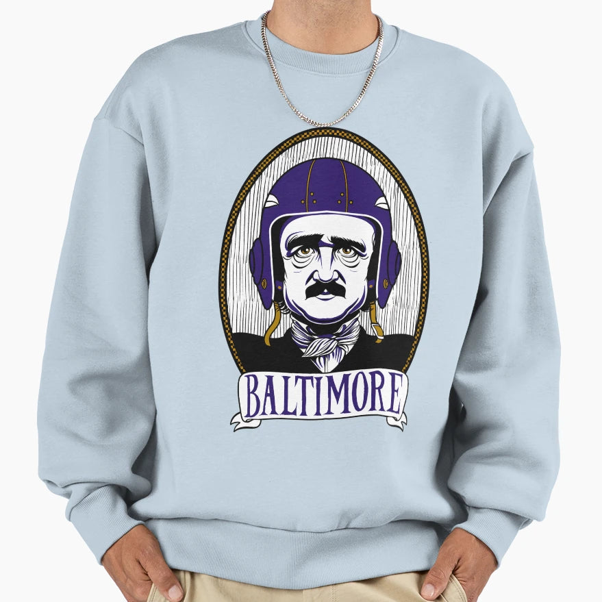 Baltimore Ravin Edgar Allan Poe Ravens T-Shirt - Unique Graphic Unisex - T-Shirt, Sweatshirt, Hoodie