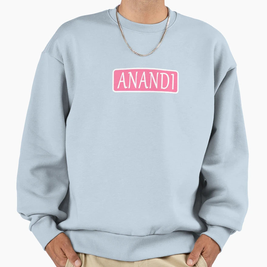 Anandi Name Sweatshirt - Minimalist Print Men Women - T-Shirt, Sweatshirt, Hoodie