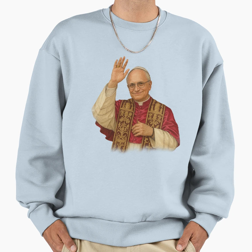 New Pope Leo Xiv Sweatshirt - Minimalist Print Men Women - T-Shirt, Sweatshirt, Hoodie
