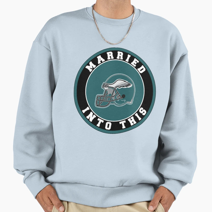 Married Into This Philadelphia Sweatshirt - Minimalist Print for Adults - T-Shirt, Sweatshirt, Hoodie