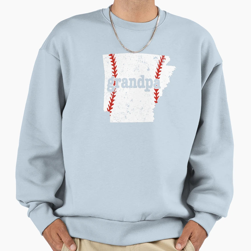 Arkansas Baseball Grandpa Softball Grandpa T-Shirt - Novelty Apparel Unisex - T-Shirt, Sweatshirt, Hoodie