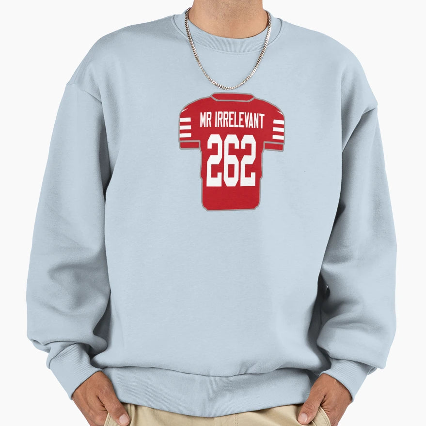 Irrelevant Draft Jersey Sweatshirt - Novelty Apparel Men Women - T-Shirt, Sweatshirt, Hoodie
