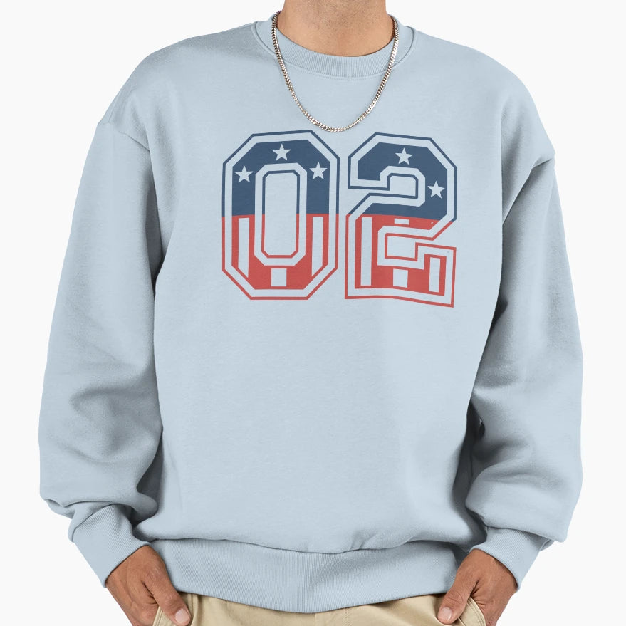 Number 02 Usa Sweatshirt - Streetwear Style Unisex - T-Shirt, Sweatshirt, Hoodie