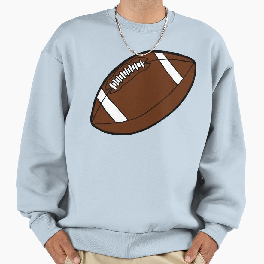 Football Sweatshirt - Minimalist Print Men Women - T-Shirt, Sweatshirt, Hoodie