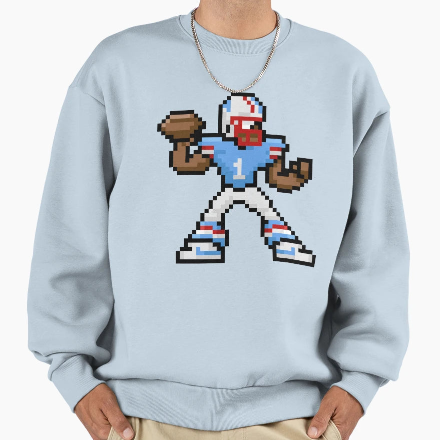 Megaman X Oilers Sweatshirt - Custom Art Print for Adults - T-Shirt, Sweatshirt, Hoodie