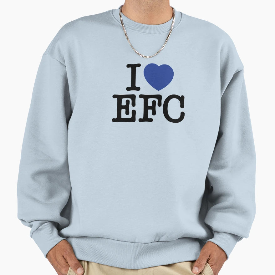 I Love Efc Everton Football Club Sweatshirt - Fun Novelty Design for Adults - T-Shirt, Sweatshirt, Hoodie
