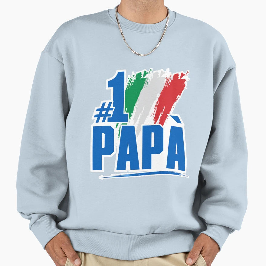 1 Papa Sweatshirt - Fun Novelty Design for Adults - T-Shirt, Sweatshirt, Hoodie
