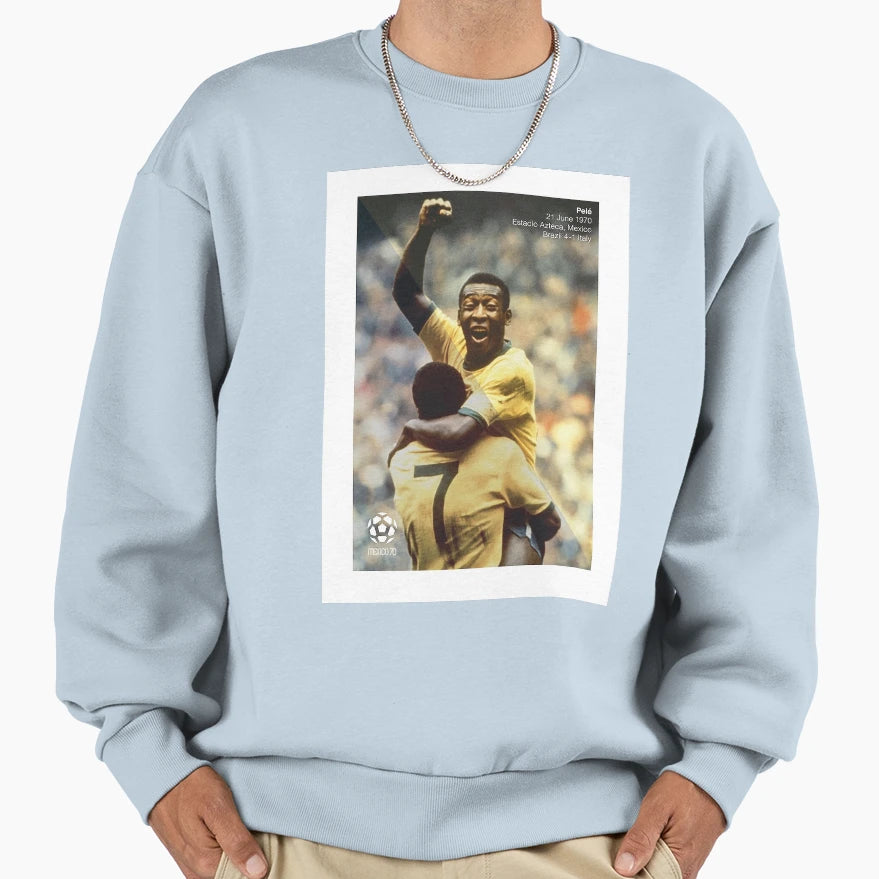 1970 World Cup Pele Sweatshirt - Aesthetic Graphic for Adults - T-Shirt, Sweatshirt, Hoodie