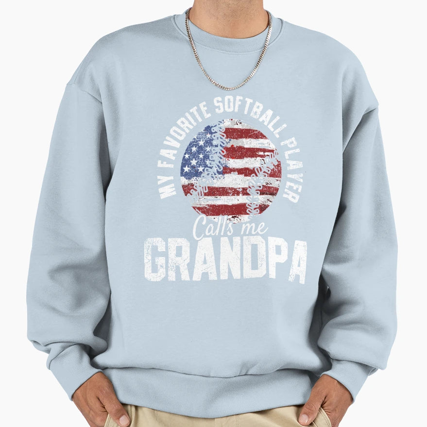 Softball Grandpa Softball Sweatshirt - Casual Everyday Wear Men Women - T-Shirt, Sweatshirt, Hoodie