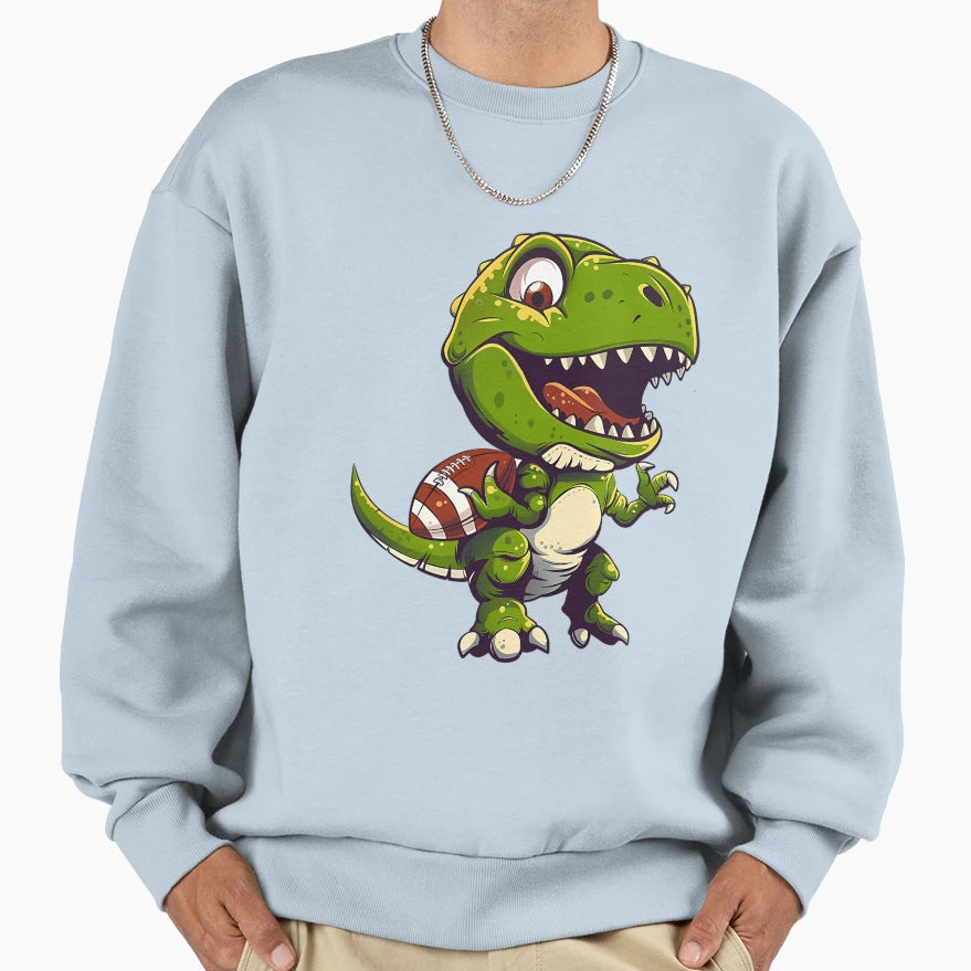 Dino Football Sweatshirt - Fun Novelty Design Unisex - T-Shirt, Sweatshirt, Hoodie